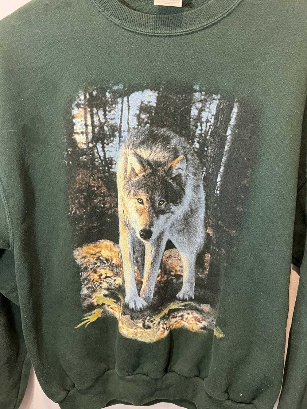 Vintage Vintage 90’s Wolf Nature Crewneck - image 2