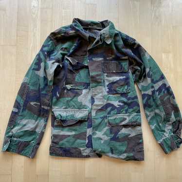 Reworked US Army Woodland Camo Shirt Jacket, Size M/L – kabanplus