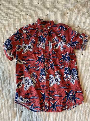NEW St Johns Bay Outdoor XL Mens Button Up Fishing Shirt Short Sleeve Red