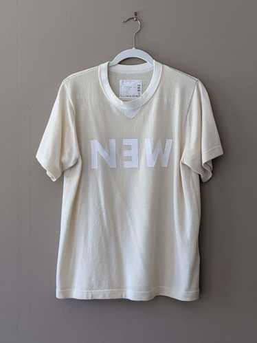 Sacai Cashmere/Cotton "NEW"/"MEN" Graphic Tee