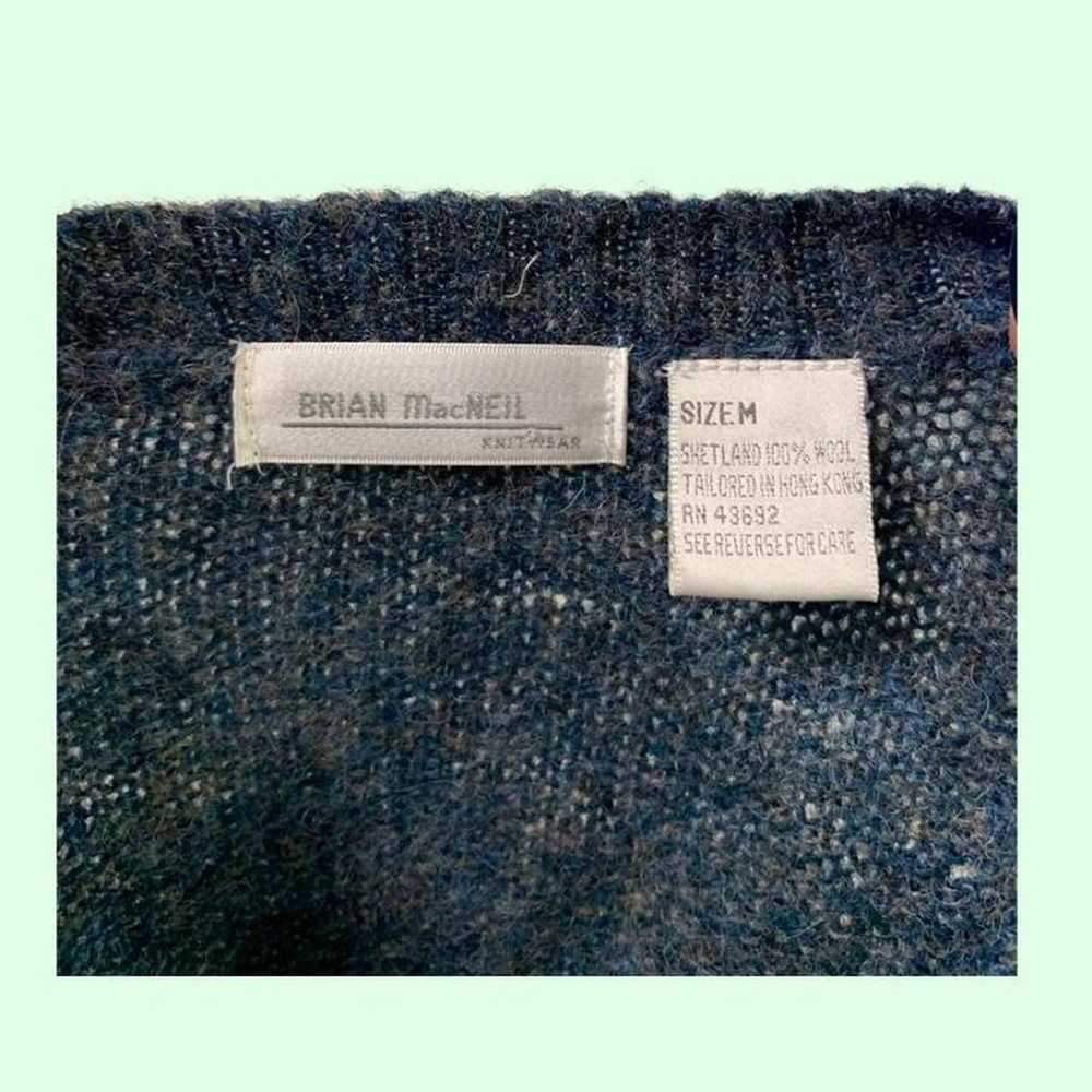 Vintage Vintage 90s Wool Argyle Design Sweater Ve… - image 4