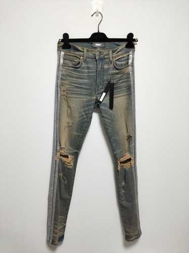 Amiri Dirty Indigo Glitter Track Jeans