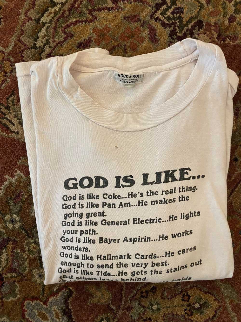 Vintage Vintage 'God Is Like...' T-Shirt - image 3