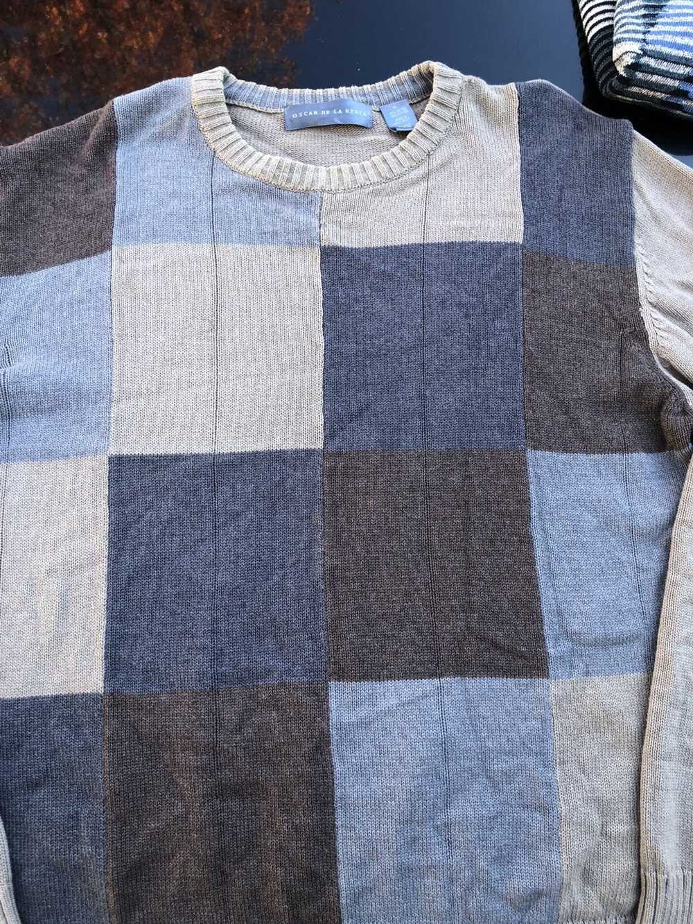 Vintage vintage beige brown and grey knit sweater - image 2