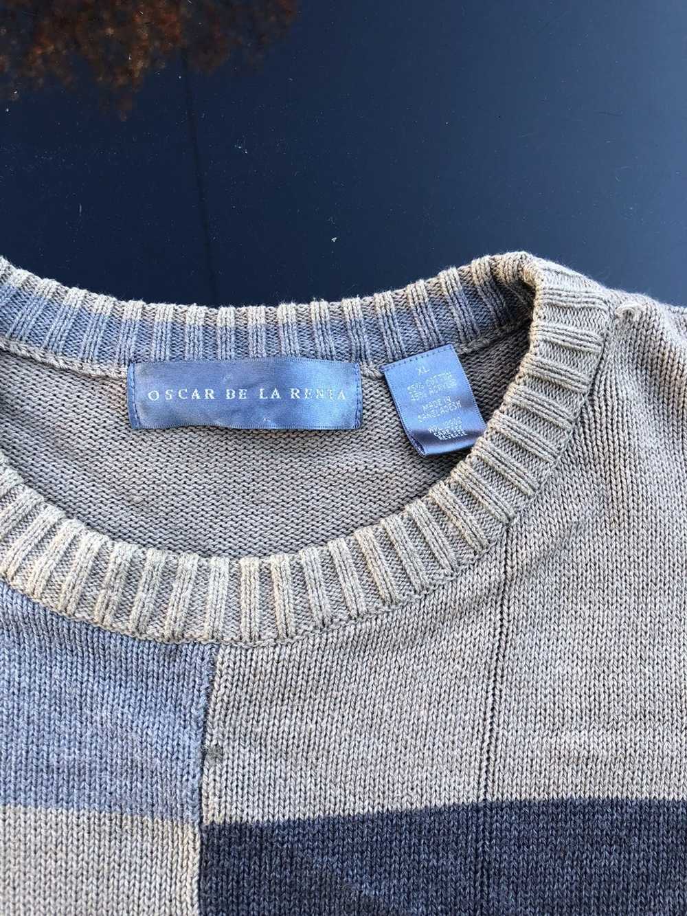 Vintage vintage beige brown and grey knit sweater - image 3