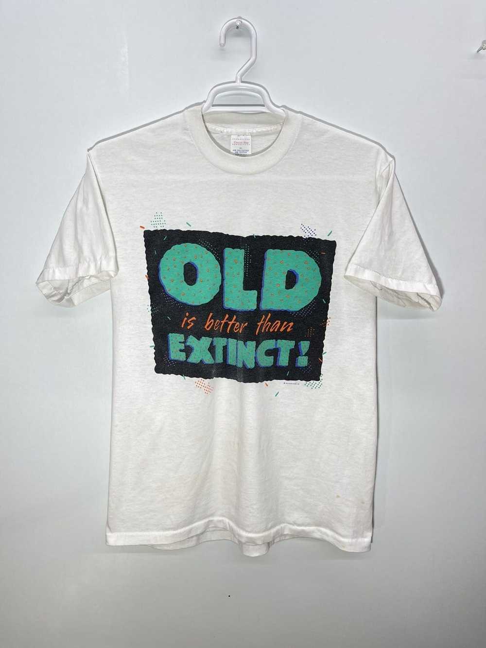 Streetwear × Vintage Vtg graphic t-shirt OLD IS B… - image 1