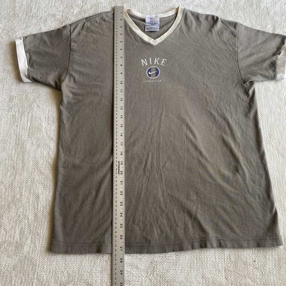 Nike Vintage Nike Center Logo V Neck T-Shirt US M… - image 5