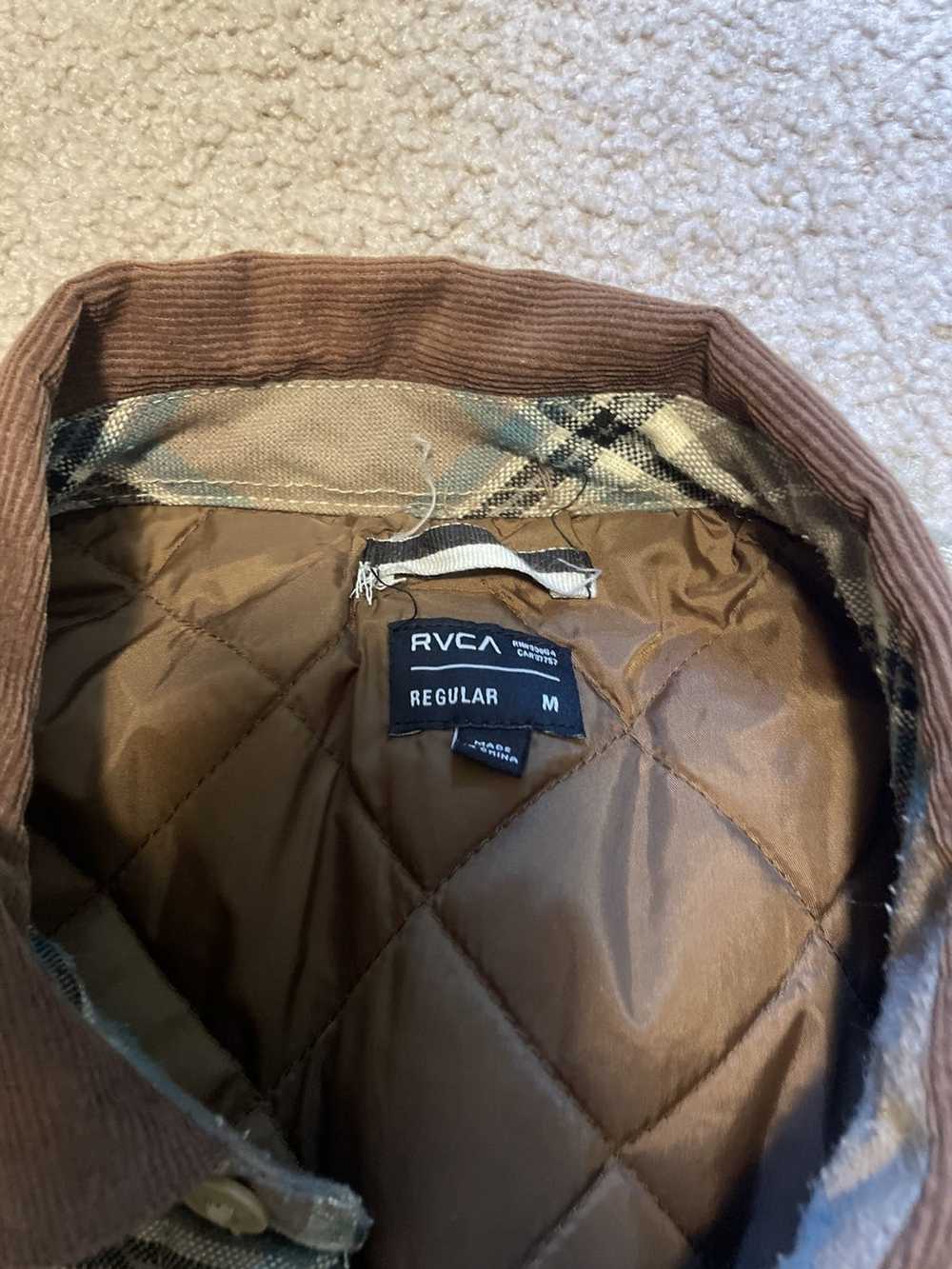 Rvca Button up army liner plaid jacket - image 2