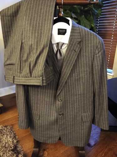 Hickey Freeman 100% Wool Pinstriped 2 Button Suit