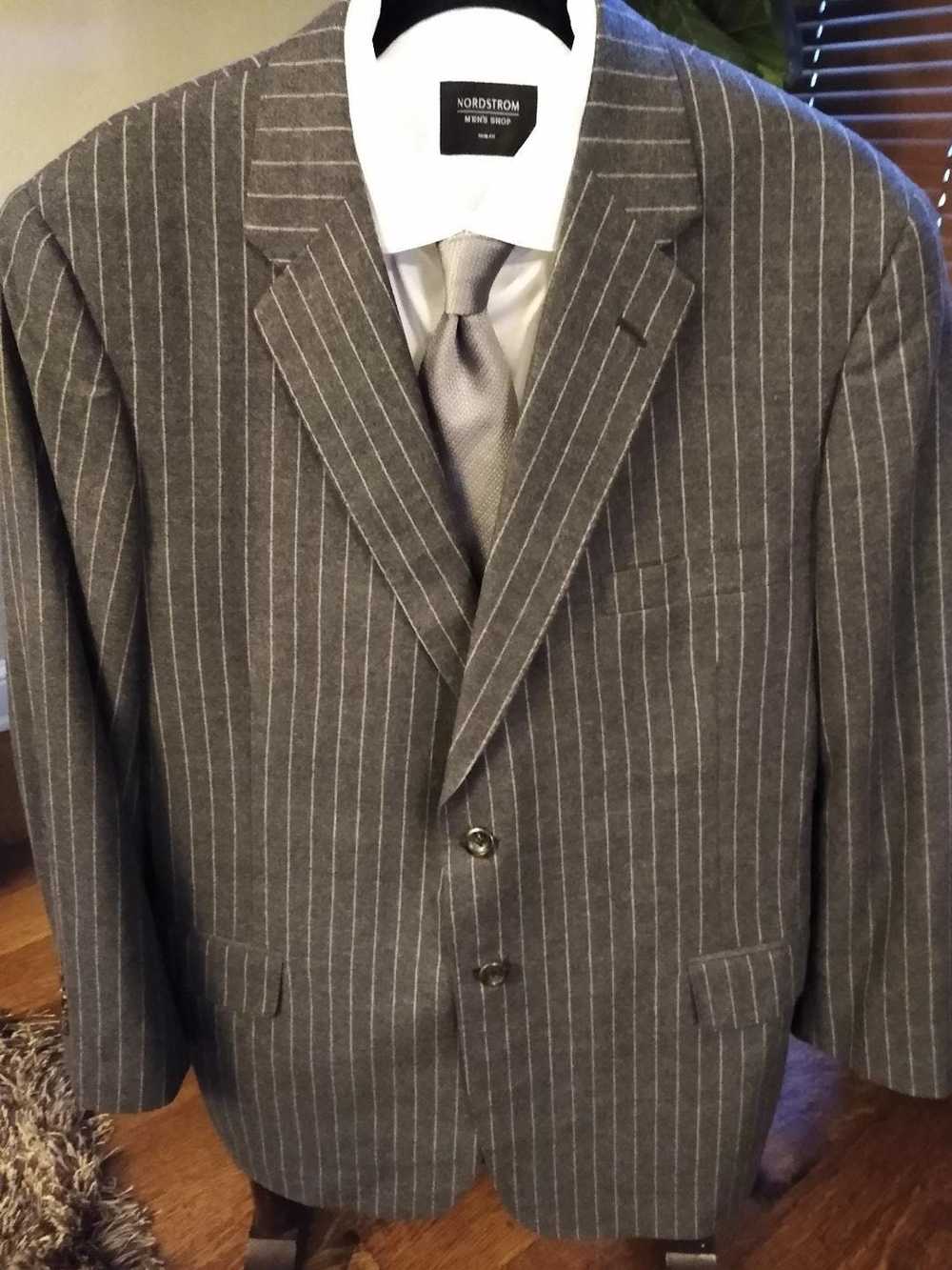 Hickey Freeman 100% Wool Pinstriped 2 Button Suit - image 2