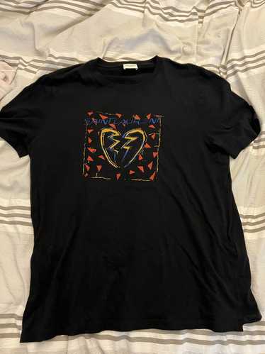 Saint Laurent Paris Broken Heart Cotton Tee