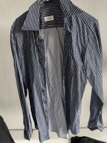 Brioni Brioni Blue Striped Button Up Shirt