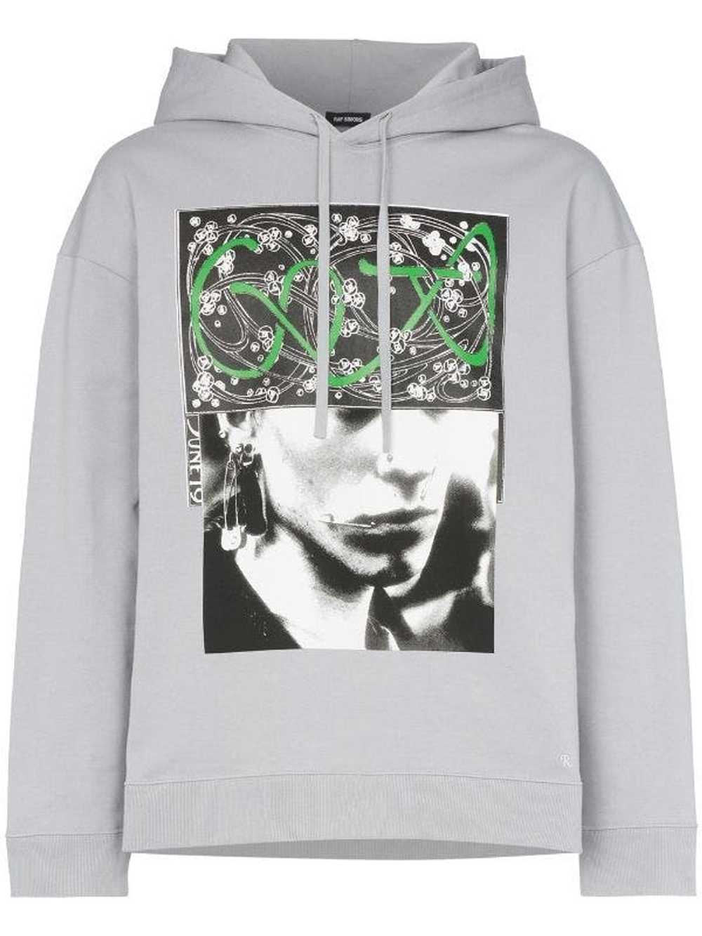 Raf Simons clubber graphic print hoodie - image 1