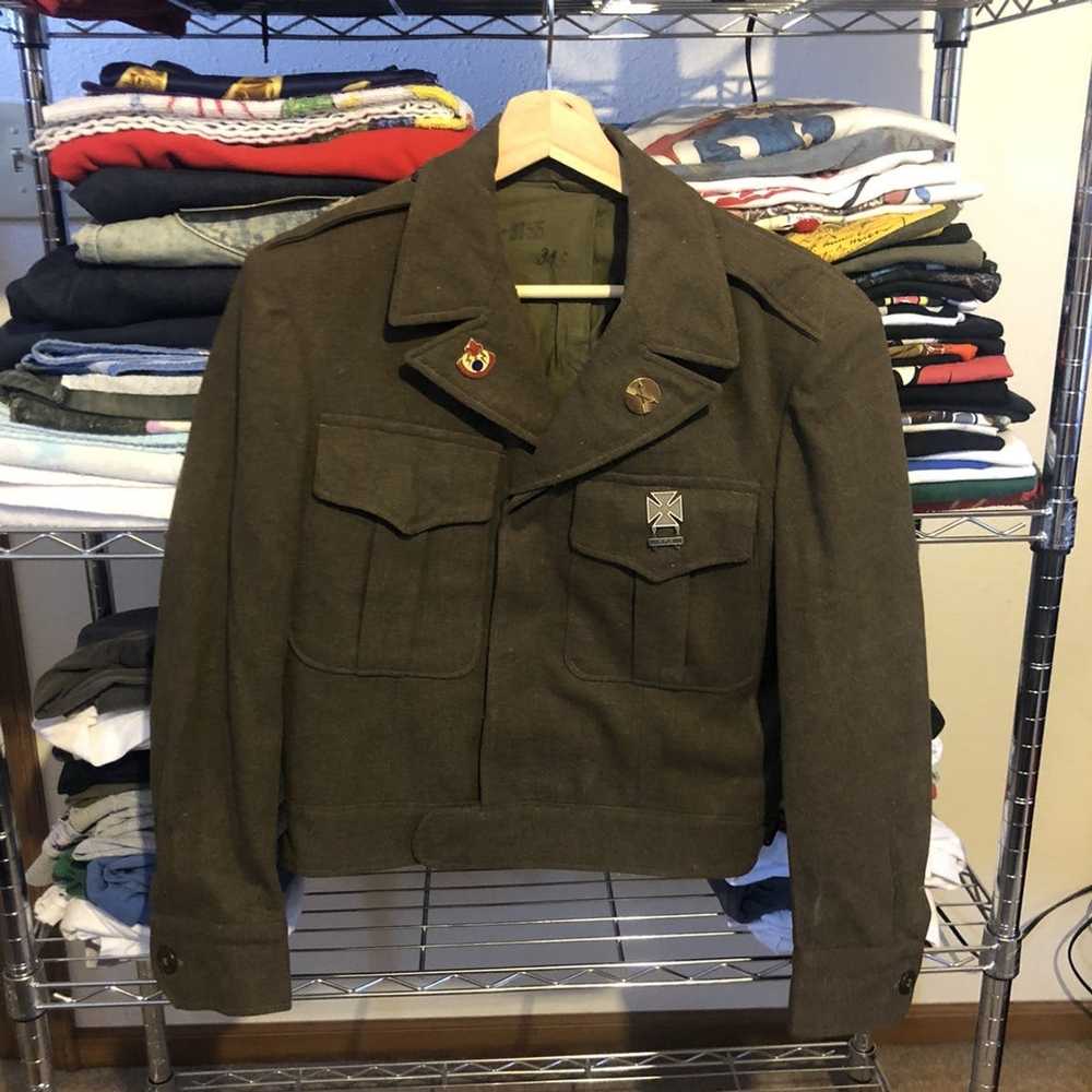 Military × Streetwear × Vintage Vintage 40’s Wool… - image 1