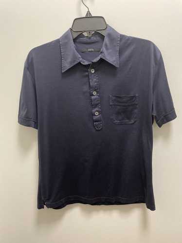 Gucci Navy Gucci Collard Short-Sleeve Shirt