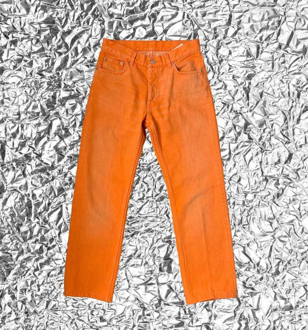 Helmut Lang SS 2000 Helmut Lang Safety Orange Jea… - image 1