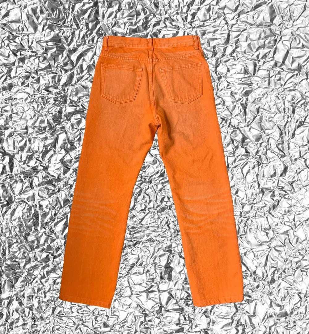 Helmut Lang SS 2000 Helmut Lang Safety Orange Jea… - image 4