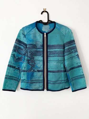 Prada Prada womens vintage blue thick mesh jacket