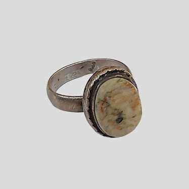 Vintage Vintage Sterling Silver Ring Size 8.75 Ja… - image 1