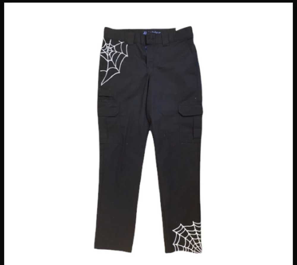 Custom × Dickies × Streetwear Bedazzled Spiderweb… - image 1