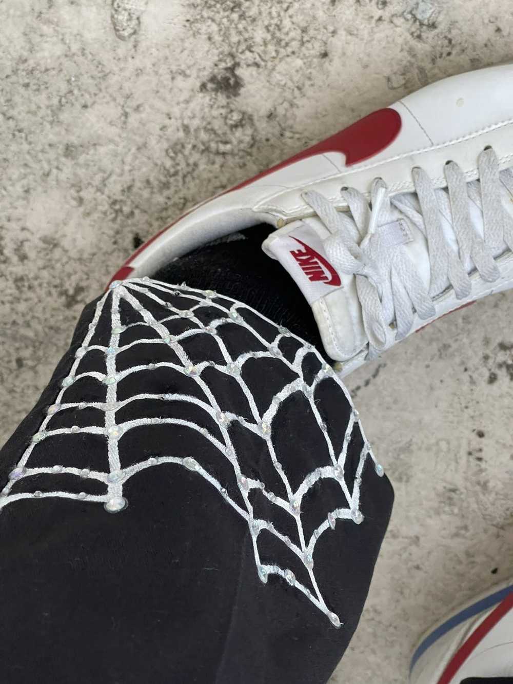 Custom × Dickies × Streetwear Bedazzled Spiderweb… - image 4
