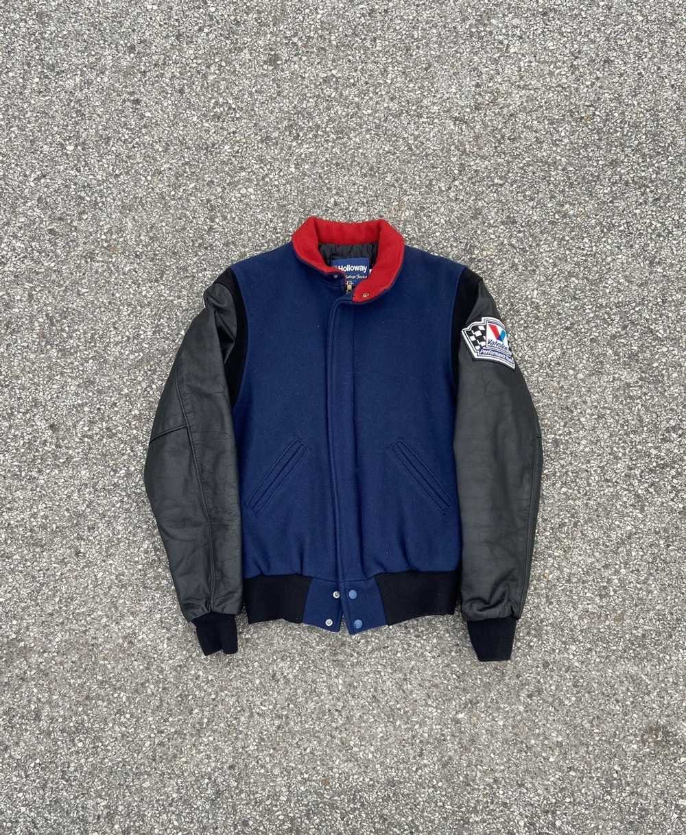 Represent Racing Team Wool-blend And Faux Leather Varsity Jacket