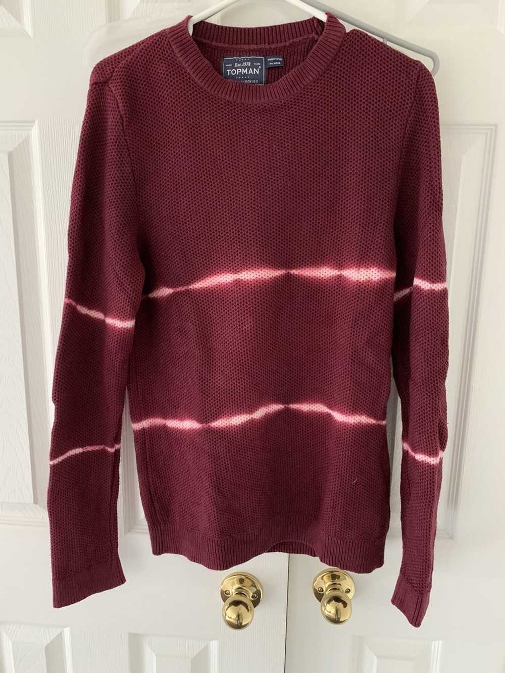 Topman Burgundy Tie dye Topman sweater - image 1