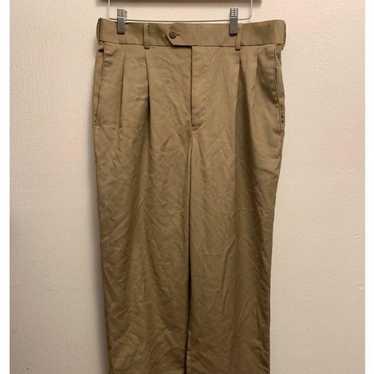 Stafford Stafford pleated khaki dress pants 32x32 - image 1