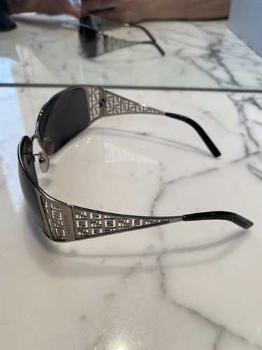 Fendi Wraparound FF logo cutout sunglasses