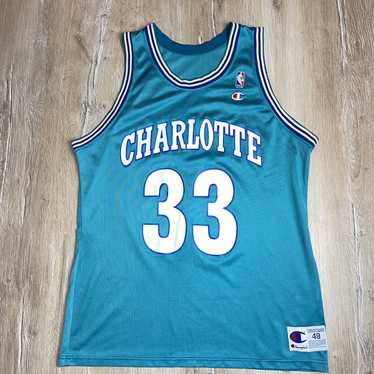 Rare VTG 90s Charlotte Hornets Vintage Starter Sz L NBA Baseball Jersey  white
