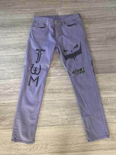 Custom Custom Painted & Patched Jeans