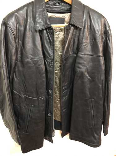 Bachrach Bachrach Black Leather Coat - image 1