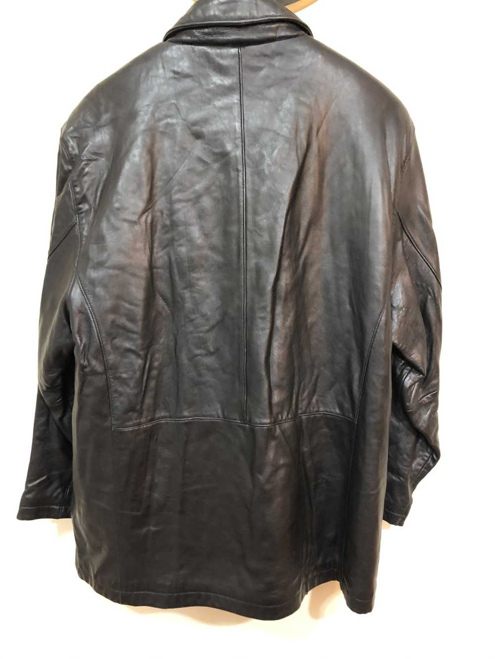 Bachrach Bachrach Black Leather Coat - image 2