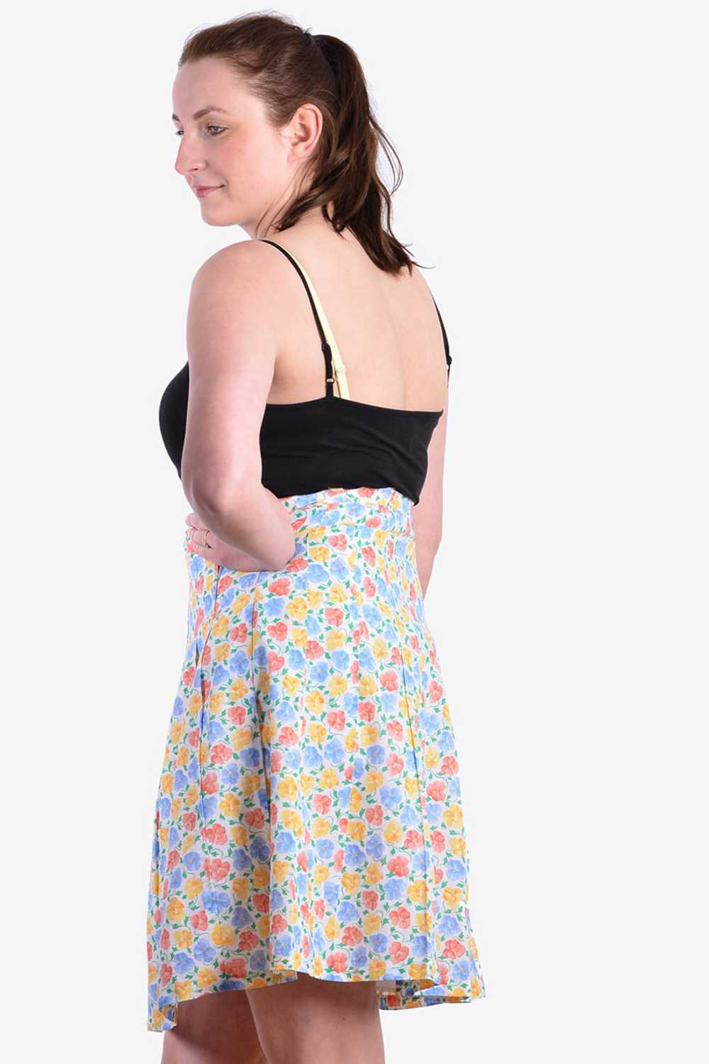 Vintage 1970’s Floral Swing Skirt | Size 8 - image 2