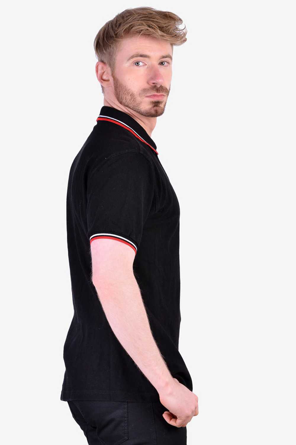 Vintage 1980’s Fred Perry Black Polo Shirt | Size… - image 2