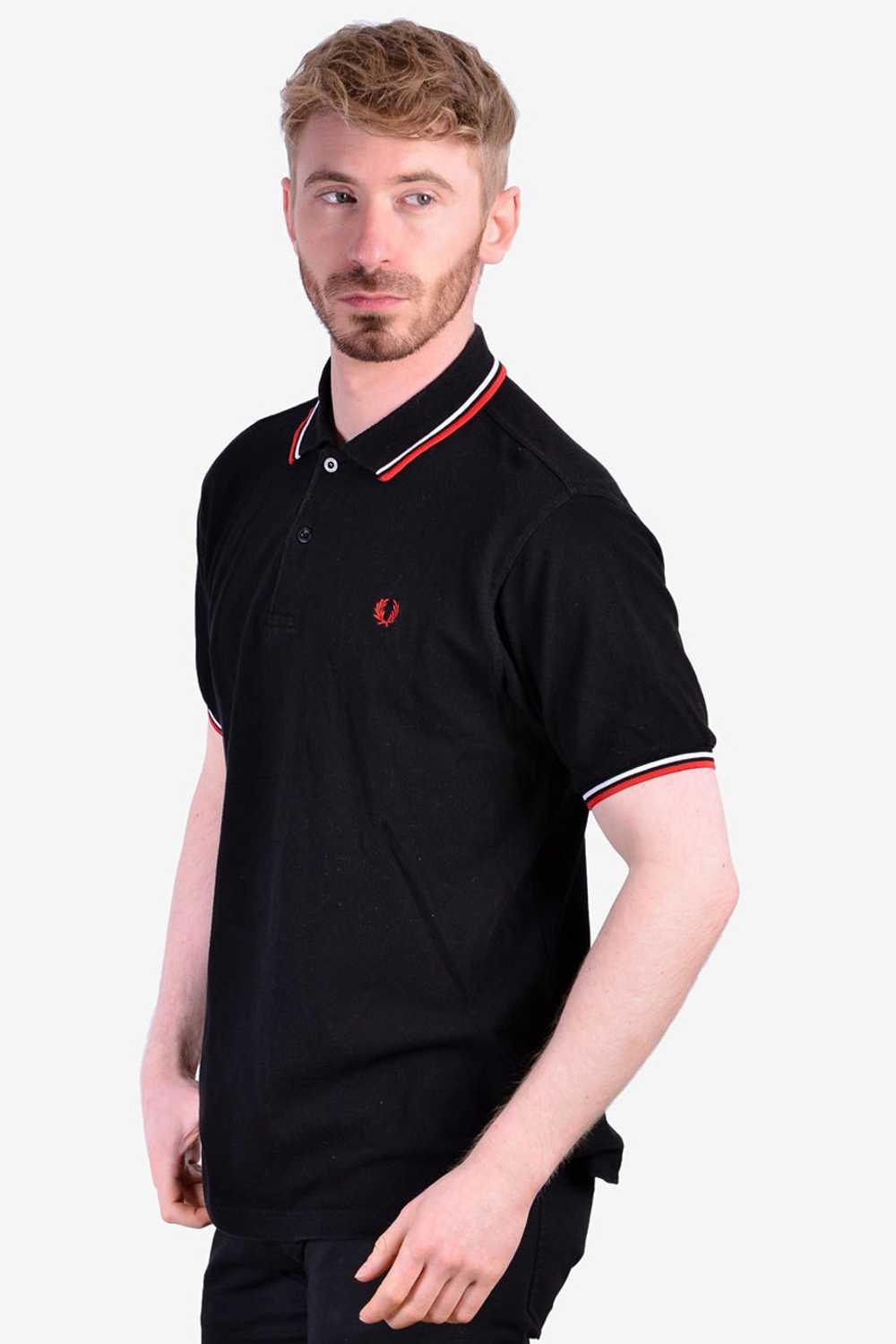 Vintage 1980’s Fred Perry Black Polo Shirt | Size… - image 3