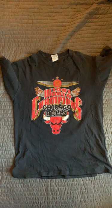 Vintage 1993 Nutmeg Chicago Bulls Championship 2 Sided T-Shirt Medium  Champions