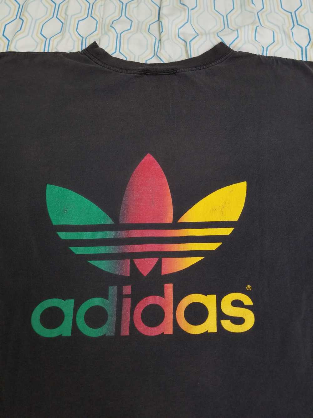 Adidas × Vintage Vintage 90s Adidas Rainbow Rasta… - image 8
