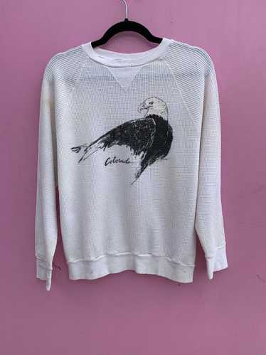 COLORADO BALD EAGLE GRAPHIC THERMAL PULLOVER SWEA… - image 1