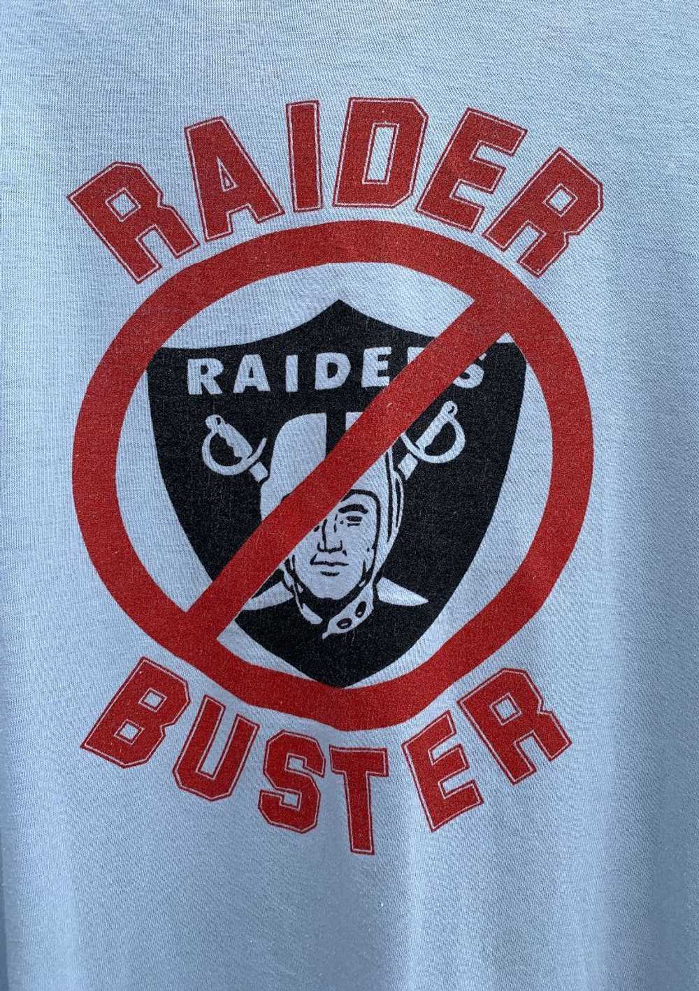 1980S NFL RAIDER BUSTER GRAPHIC SINGLE STITCH T-S… - image 5