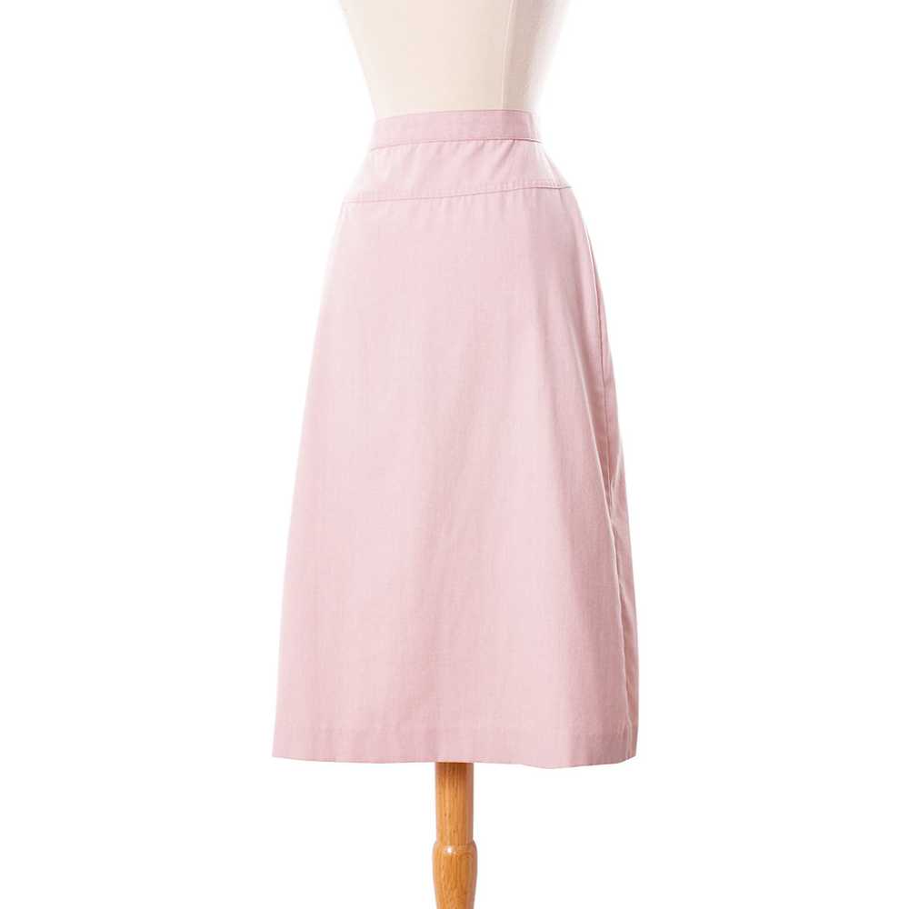 1970s-1980s Pale Pink Wrap Skirt - image 2
