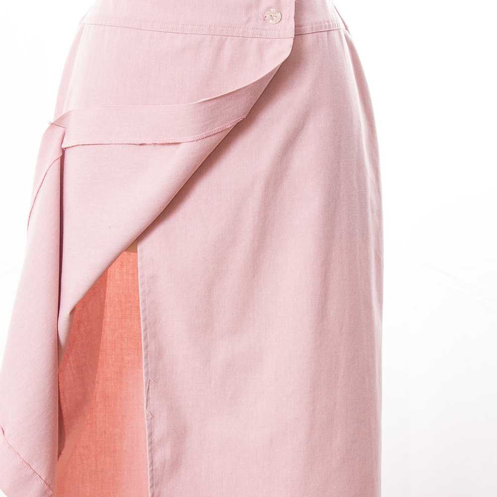 1970s-1980s Pale Pink Wrap Skirt - image 4