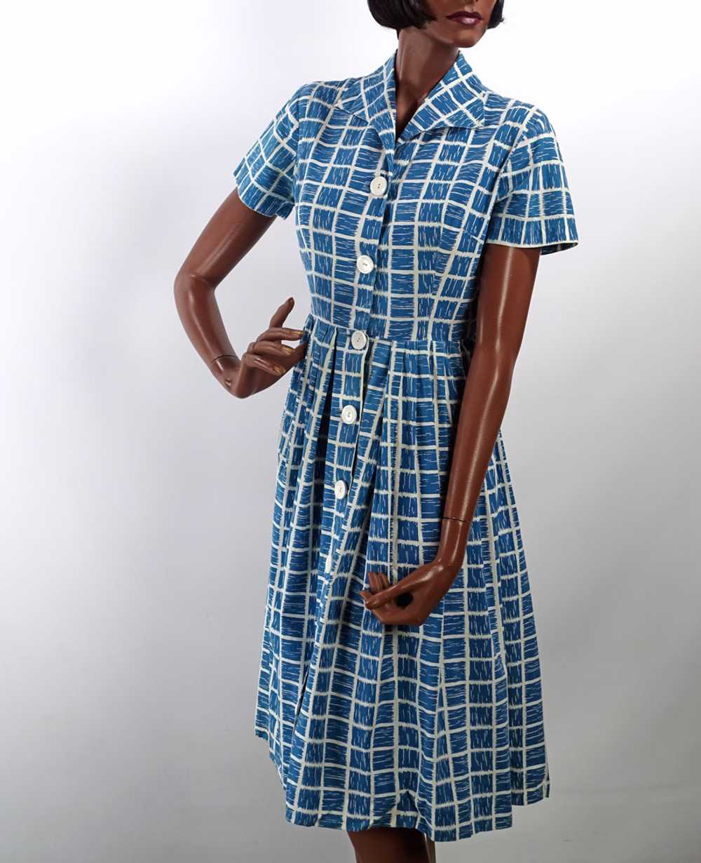 Women's Day Dress 40s 50s Shirtwaist Vintage Big … - image 5