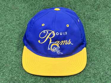 VINTAGE 90s ST LOUIS RAMS NFL SNAPBACK HAT EMBROIDERED CAP