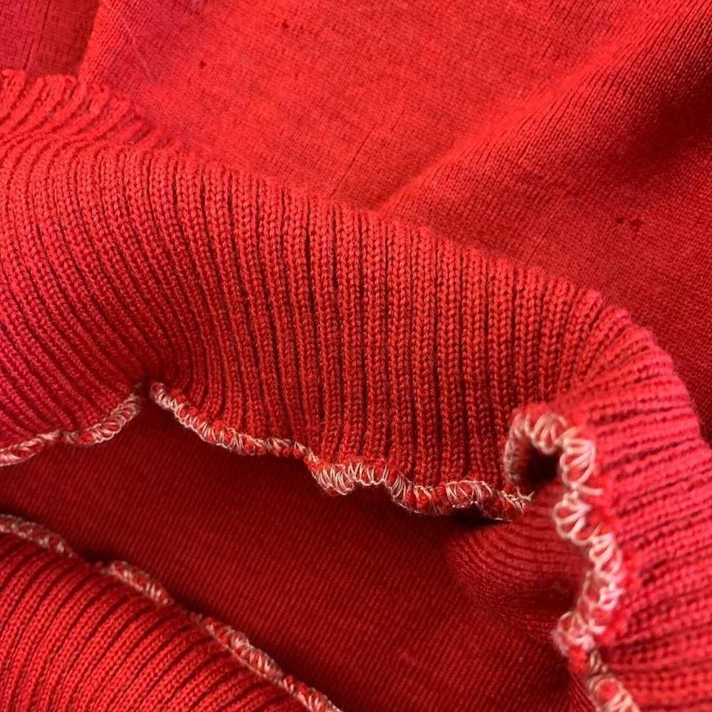 Vintage True Vintage 40s Red Wool Knit Red Sweater - image 4