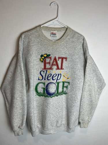 Hanes Hanes Vintage Eat Sleep Gold Heather Gray C… - image 1