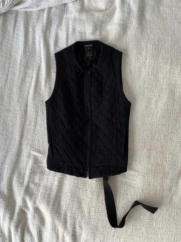 ANN DEMEULEMEESTER 2008SS リバーシブルベストジレXS ANN DEMEULEMEESTER アンドゥムルメステール VEST BLACK&WHITE 2