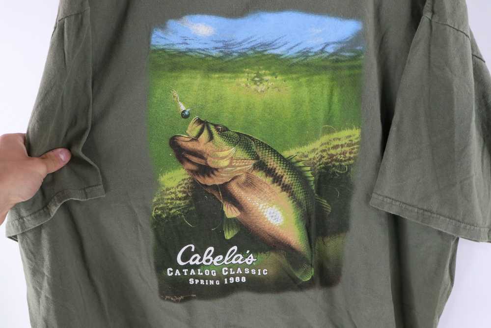 Vintage Vintage Cabelas Faded Bass Fishing T-Shir… - image 5