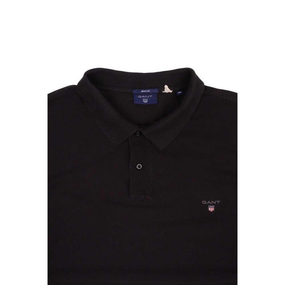 Gant GANT Black Pique Cotton Polo Shirt Size 3XL - image 3