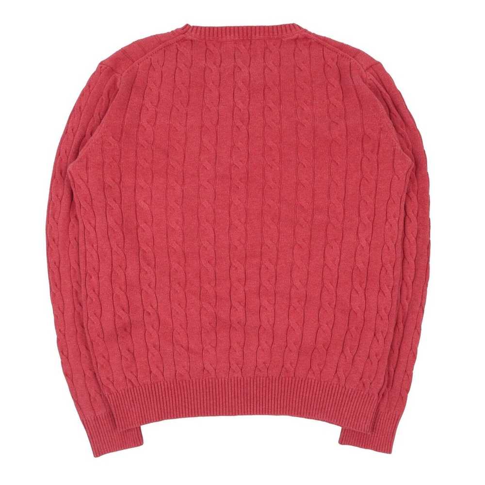 Gant GANT Pale Red Cable Knit Cotton Crew Neck Ju… - image 2